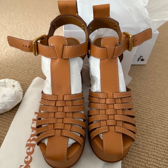 SEE BY CHLOE CILA SANDAL in SAND - NEW IN BOX - Picture 10 of 11